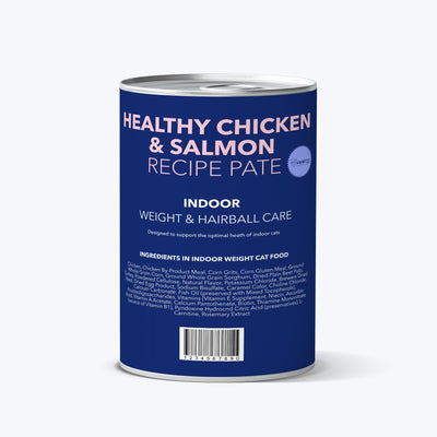 Healthy chicken & salmon recipe pate wet kitten food